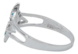 Anillo Plata 925 Nudo de Bruja Celta con Zirconias Multicolor Talla 10 - Imagen 4