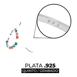 Anillo Plata .925 Nudo de Bruja Celta con Zirconias Multicolor - Imagen 3
