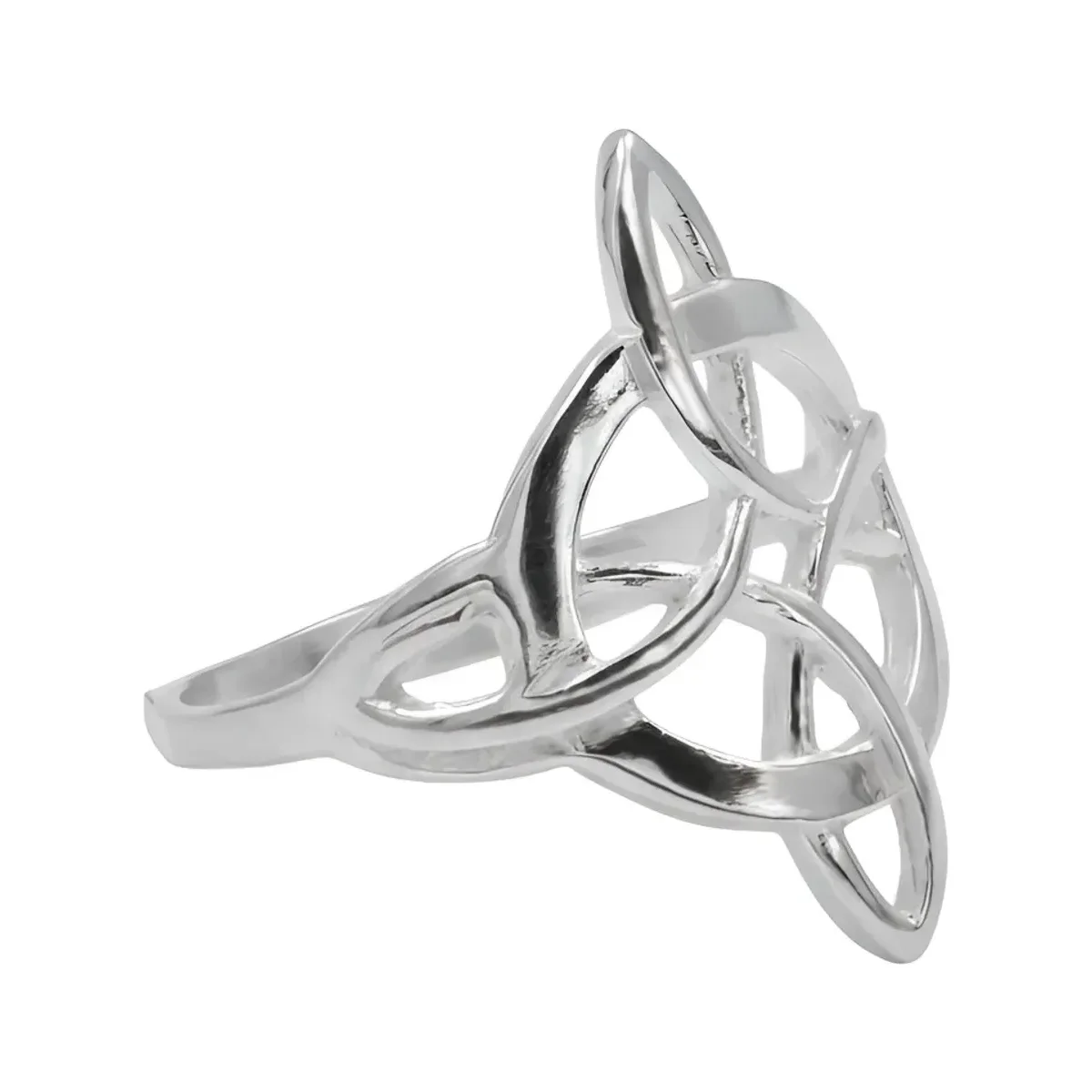 Anillo de Plata .925 Nudo Bruja Celta Liso Unisex, brillante joya artesanal mexicana. Anillo de protección celta, plata .925