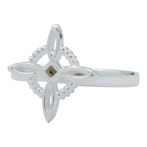 Anillo de plata .925 plateado Nudo de Bruja Celta liso amuleto — Joyaris