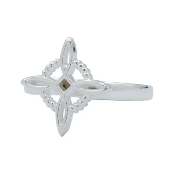 Anillo de plata .925 plateado Nudo de Bruja Celta liso amuleto — Joyaris
