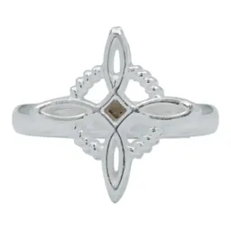 Anillo Plata 925 Nudo de Bruja Celta Liso Unisex Talla 9 - Imagen 4