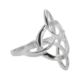 Anillo Plata .925 Nudo de Bruja Celta Liso Unisex - Imagen 1