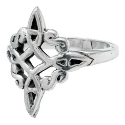 Anillo Plata 925 Nudo de Bruja Celta Pavonado Artesanal Unisex - Imagen 2