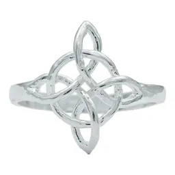 Anillo Plata 925 Nudo de Bruja Celta Protección Unisex Talla 9 - Imagen 1