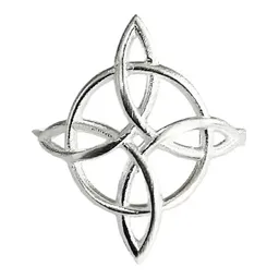 Anillo Plata 925 Nudo de Bruja Celta Redondo - Imagen 2