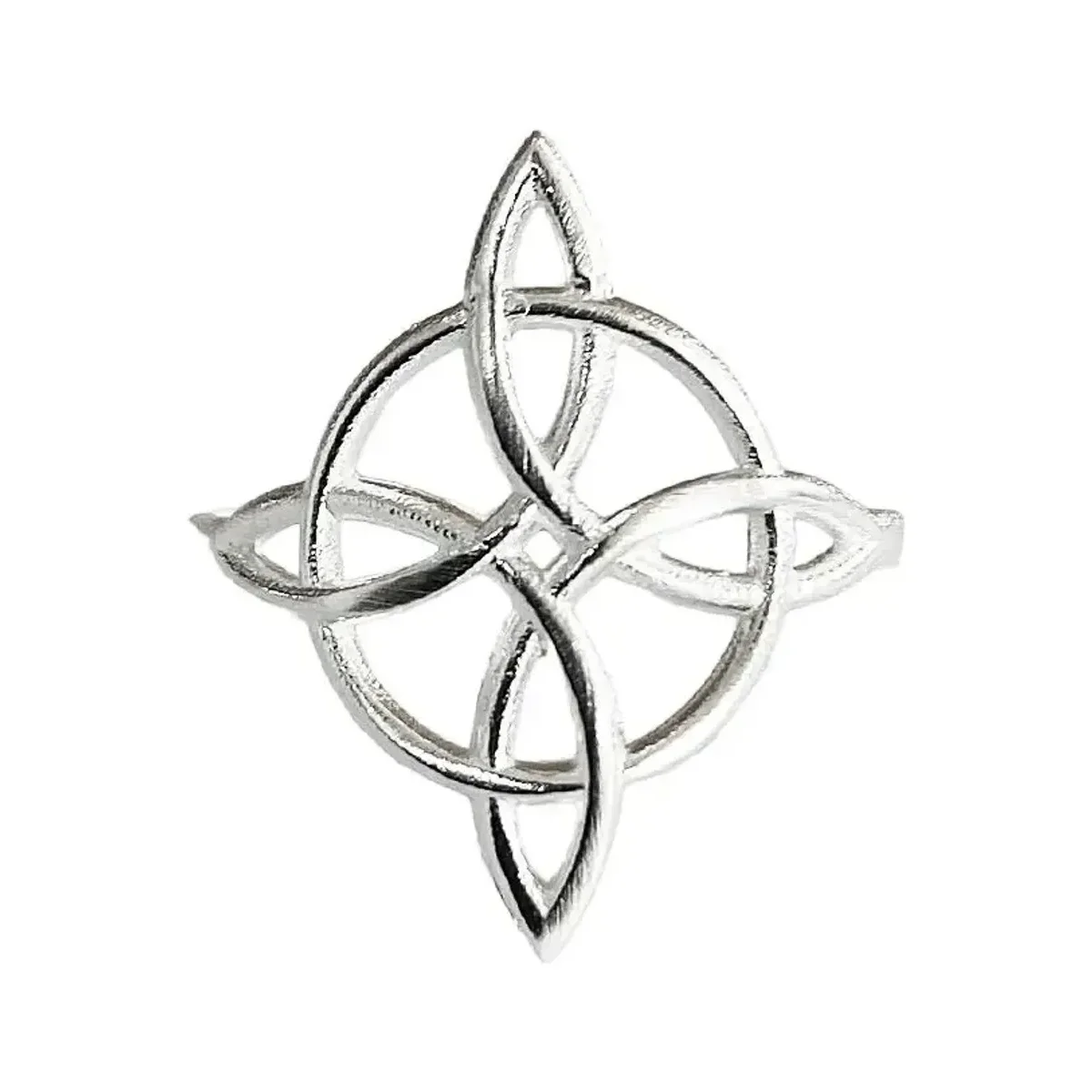 Anillo Plata 925 Nudo de Bruja Celta Redondo - Imagen 2