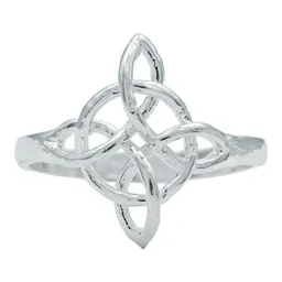 Anillo Plata 925 Nudo de Bruja Celta Unisex - Imagen 1