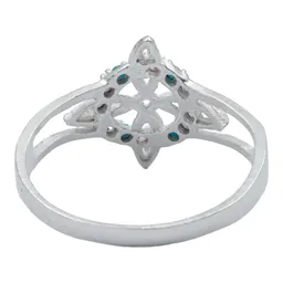 Anillo Plata 925 Nudo de Bruja Celta Zirconia Multicolor Talla 9 - Imagen 5