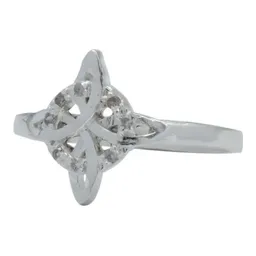Anillo Plata 925 Nudo de Bruja con Zirconia Blanca Talla 8.5 - Imagen 1
