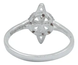 Anillo Plata 925 Nudo de Bruja con Zirconia Rosa para Mujer - Imagen 3