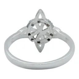Anillo Plata 925 Nudo de Bruja con Zirconias Multicolor Talla 6.5 - Imagen 3