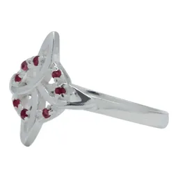 Anillo Plata 925 Nudo de Bruja con Zirconias Multicolor Talla 9 - Imagen 1