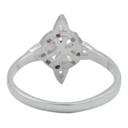 Anillo Plata 925 Nudo de Bruja con Zirconias Multicolor Talla 9 - Imagen 3
