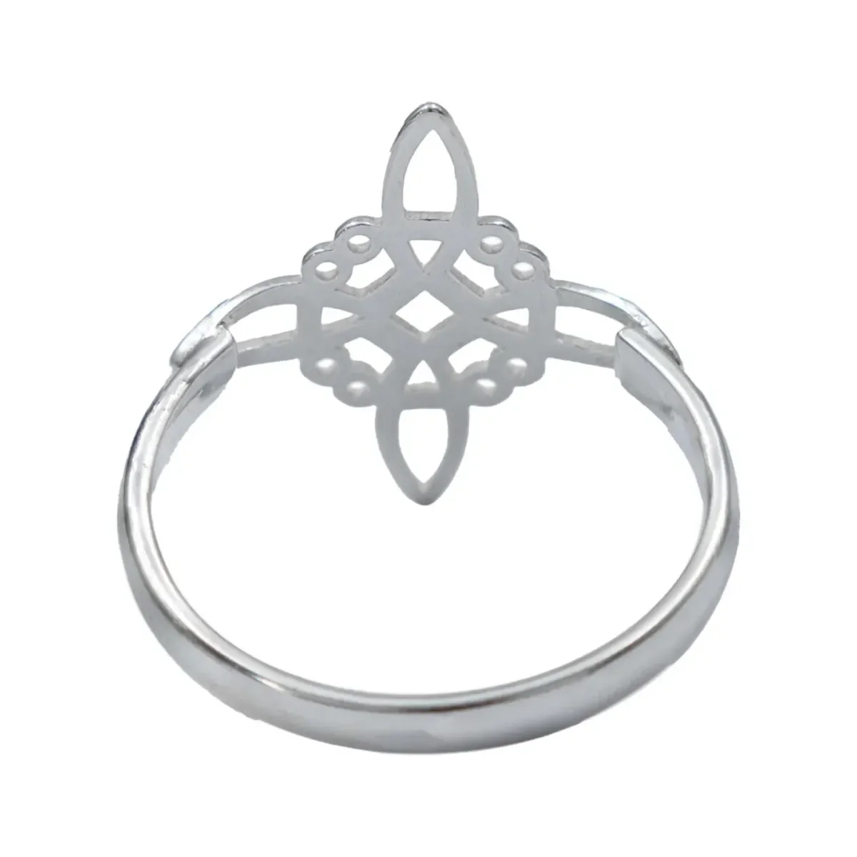 Anillo Plata 925 Nudo de Bruja Liso Unisex - Imagen 3