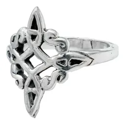 Anillo Plata 925 Nudo de Bruja Pavonado Protección - Imagen 2