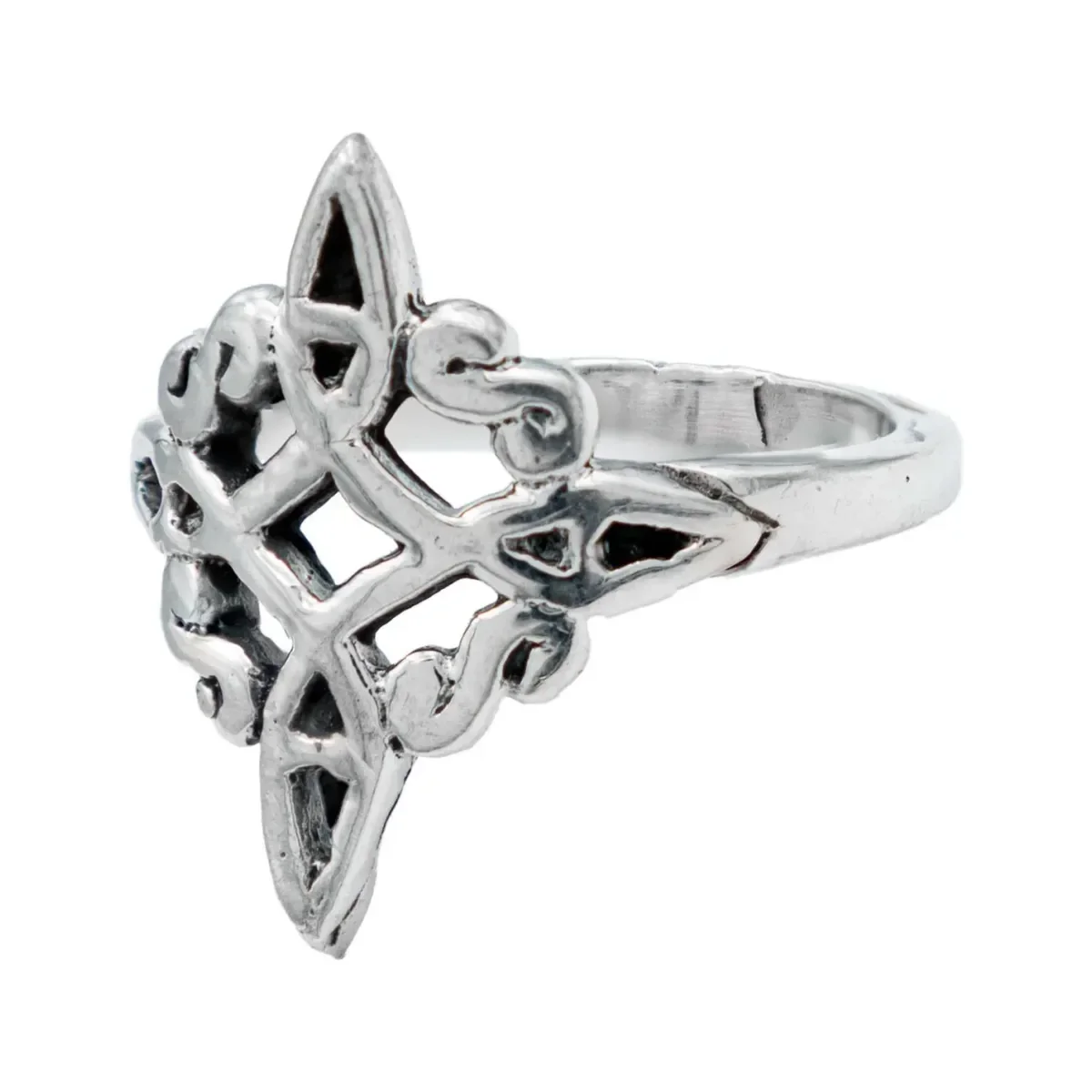 Anillo Plata 925 Nudo de Bruja Pavonado Protección - Imagen 2