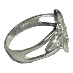 Anillo Plata 925 Nudo de Bruja Plano con Zirconia Talla 7.5 - Imagen 3