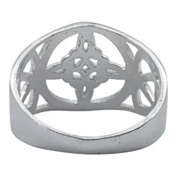 Anillo Plata 925 Nudo de Bruja Triqueta Celta Mágico Unisex - Imagen 3