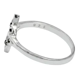 Anillo Plata 925 Nudo de Bruja Zirconia Negra - Imagen 2