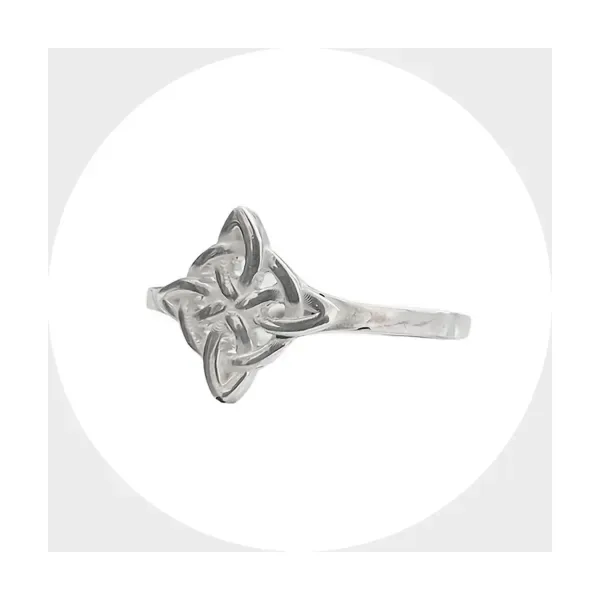 Anillo de plata .925 plateado nudo brujas celta diseno unisex talla 9.5 — Joyaris