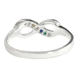 Anillo Plata 925 Nudo Infinito con Zirconia Multicolor - Imagen 4