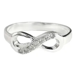 Anillo Plata 925 Nudo Infinito con Zirconia Talla 5.5 - Imagen 1