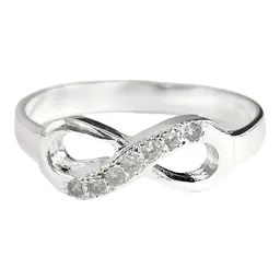 Anillo Plata 925 Nudo Infinito con Zirconia Talla 7.5 - Imagen 1