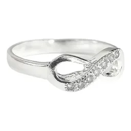 Anillo Plata 925 Nudo Infinito con Zirconia Talla 7.5 - Imagen 2