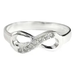 Anillo Plata .925 Nudo Infinito con Zirconia - Imagen 1