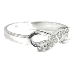 Anillo Plata 925 Nudo Infinito Zirconia Mujer - Imagen 2