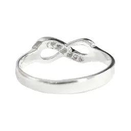 Anillo Plata 925 Nudo Infinito Zirconia Mujer - Imagen 4