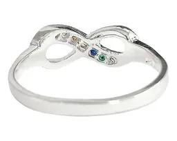 Anillo Plata 925 Nudo Infinito Zirconia Multicolor Talla 8.5 - Imagen 4