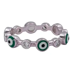 Anillo Plata 925 Ojo Turco Churumbela Zirconias Multicolor - Imagen 2