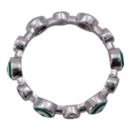 Anillo Plata 925 Ojo Turco Churumbela Zirconias Multicolor - Imagen 3