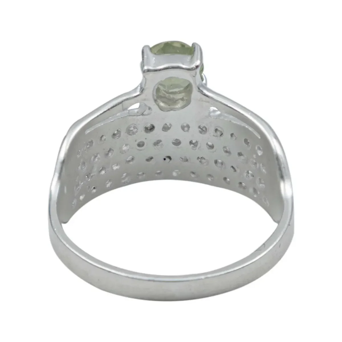 Anillo Plata 925 Peridoto Natural Diseño Artesanal - Imagen 2