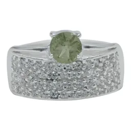 Anillo Plata 925 Peridoto Natural Diseño Artesanal - Imagen 4