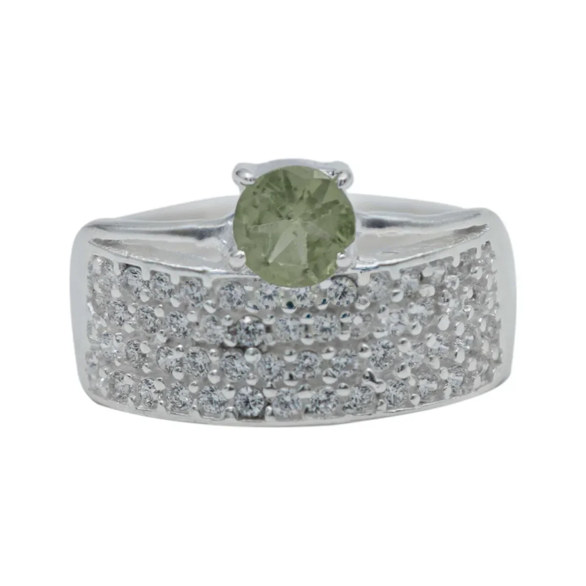 Anillo Plata 925 Peridoto Natural Diseño Artesanal - Imagen 4