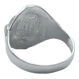Anillo Plata 925 San Benito Liso Troquel de Suerte y Protección - Imagen 4