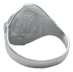 Anillo Plata 925 San Benito Liso Troquel de Suerte y Protección - Imagen 4