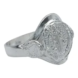 Anillo Plata 925 San Benito Liso Troquelado Suerte Dinero - Imagen 3