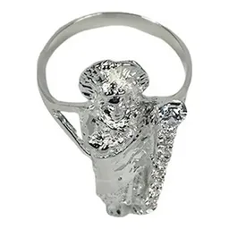 Anillo Plata 925 San Judas Tadeo con Zirconias Blancas - Imagen 4