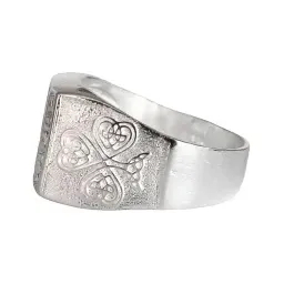 Anillo Plata 925 San Judas Tadeo Cuadrado con Zirconia - Imagen 4