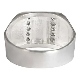 Anillo Plata 925 San Judas Tadeo Cuadro con Zirconia - Imagen 5