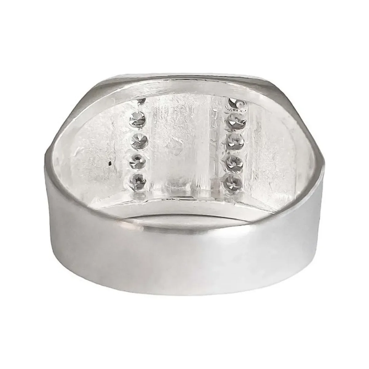 Anillo Plata 925 San Judas Tadeo Cuadro con Zirconia - Imagen 5
