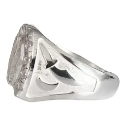 Anillo Plata .925 San Judas Tadeo Herradura con Zirconia - Imagen 4