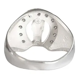 Anillo Plata .925 San Judas Tadeo Herradura con Zirconia - Imagen 6