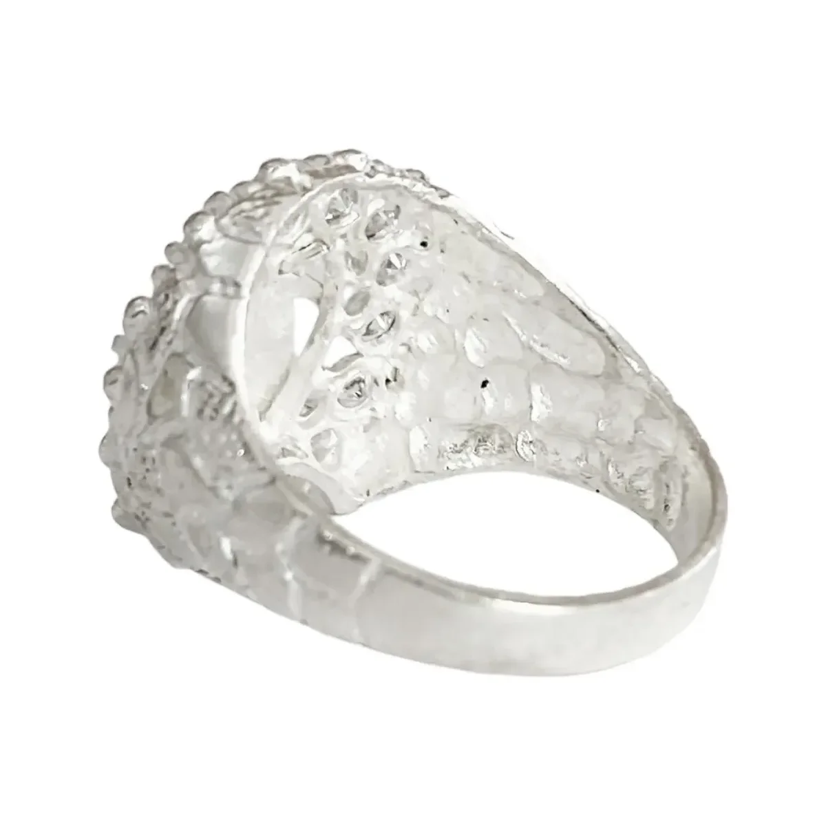 Anillo Plata 925 Santa Muerte con Herradura y Zirconia - Imagen 4