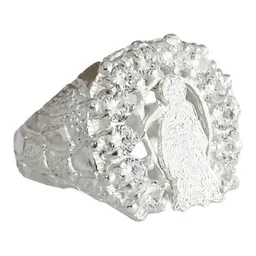 Anillo Plata 925 Santa Muerte Herradura con Zirconias Blancas - Imagen 3