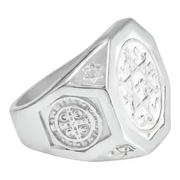 Anillo Plata .925 Sello de Salomón Liso para Hombre - Imagen 2